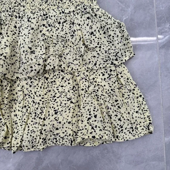 NWOT Women’s Vero Moda Sigrid Spotted Smocked Short Layered Skirt Size XS - Picture 5 of 13